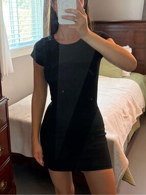 Princess Polly Black Short Sleeve Mini Dress